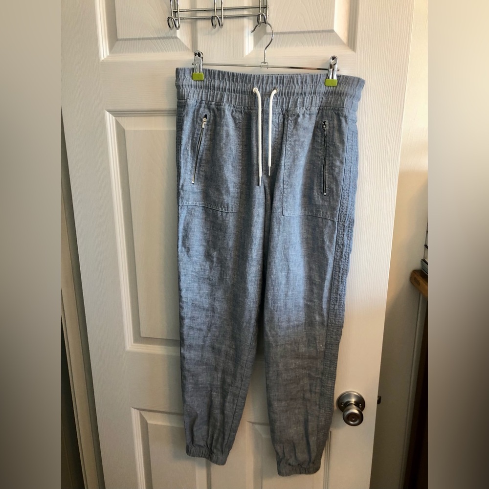 Athleta blue Cabo linen jogger. Size 4.